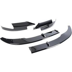 Front Bumper Lip Splitter Spoiler Compatible with BMW M5 F10M 2012 2013 2014 2015 2016 4pcs M Style Air Chin Body Kit Exterior Accessories Glossy Black