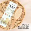 Wooden Baby Hair Brush for Toddler Girls, Boys - Cradle Cap Brush for Babies, Soft Goat Bristles, Perfect Gentle Scalp Newborn Comb for Infant, Girls, Boys, Bath Essentials(Walnut, Regular)