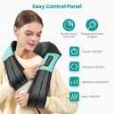 Nekteck Shiatsu Neck Massager with Heat for Pain Relief Deep Tissue, 2026 Upgraded 3D Back Shoulder Kneading Massage Pillow, Body Muscle Relaxation Tools Gifts for Him Her, Blue (NOT Cordless)