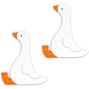 Gostman 2Pcs One Silly Goose Wooden Decor - Goose Themed Party Decoraion for Birthday Baby Shower,Party Photo Props (Goose Wood Decor)