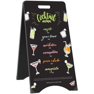 A-Frame Chalkboard Sign Large 15" x 30" Sandwich Chalkboard Double Sided Sidewalk Signs Outdoor Foldable Blackboard Menu Display for Weddings, Restaurant, Business