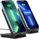 Wireless Charger [2 Pack],15W Fast Wireless Charging Stand,Wireless Charger Compatible with iPhone 15/15 Plus/15 Pro Max/14/13/12 /11Pro Max/XR/XS/X/8 Plus,Galaxy S23/S22/S21/S20 Note 20/10,Google,etc