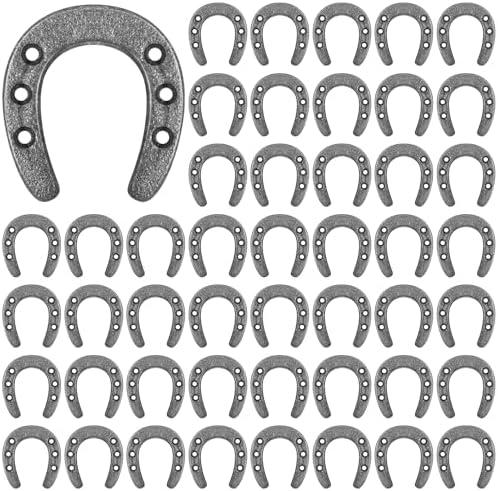 Gisafai 50 Pack 1.77 x 2 Inch Cast Iron Horseshoes for Crafts or Decorations mini Wall Decor Older Iron Horseshoes Western Theme Table Centerpieces Horseshoe for Good Lucky Party Favor