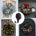FYY Magnetic Wreath Hanger, 4 Pack Heavy Duty Magnets with Hook for Refrigerator, Christmas Decoration Magnetic Hooks for Metal Front Door, Cruise Hook Hanger for Hanging Cabins Grill Coat Pattern 1