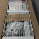 H50C Extra Large Clothes Rack with Cover, Freestanding Portable Closet, Covered Clothing Racks for Hanging Clothes, Heavy Duty Garment Rack, Wardrobe Closet with White Cover Max Load 1350 Lbs