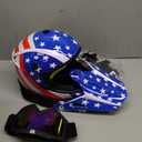 Youth Kids Dirt Bike Helmet for Boys & Girls, F001 Full Face Motorcycle Helmet for Off-Road ATV Street Riding Four Wheeler Mountain Bike with Goggles Gloves, DOT Approved(Great USA, XL)