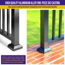 Hulave Split Post Base Cover - Fits 2.5"x2.5" Post/4.5"x4.5" Base for Indoor/Outdoor Iron Railing, Fence, Stair Decorative Skirt Black 8P