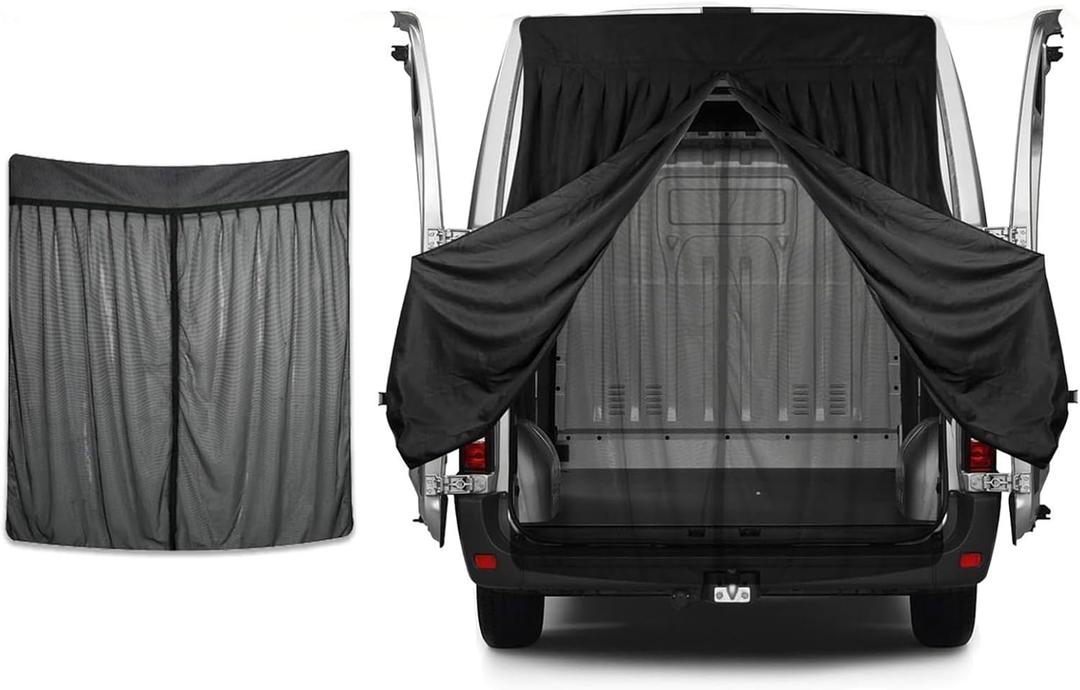 AVSMGP Magnetic Bug Screen for Van 145/155/165/210cm Car Side Door Sliding Door Mosquito Double Layer Design for Motorhomes, Campervans,L