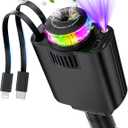 Starlight Retractable Car Charger with Aromatherapy, 5 in 1 Fast Charging 66W Car Phone Charger Adapter, USB C Car Accessories Compatible with iPhone 16/15/14/13/12/11 and Android (Black)