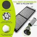 ProsourceFit Acupressure Mat and Pillow Set for Back/Neck Pain Relief and Muscle Relaxation