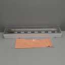 24 inch Linear Shower Drain with Tile Insert Grate Cover, Brushed 304 Stainless Steel Bonding Flange Linear Drain, Low Profile Linear Shower Drain with Hair Strainer