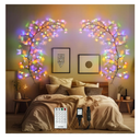 Enchanted Willow Vine Lights for Home Decor with 160LEDs, 8.2FT VoiceActivated Wall Decoration Light, Support Warm and Color Light Mode Switch, Ideal for Christmas, Wedding, Party Decor(Brown)(1PCS)