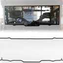 KUAFU Clear Rear Windshield Window Compatible With 2013-2023 Polaris Ranger 900/1000 Crew XP 900/XP1000 XP 570 Full Size/Crew Rear Windscreen Back Window Dust Panel