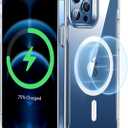 ESR Sidekick Hybrid Case Compatible with iPhone 12 Pro Max (2020), with HaloLock Magnetic Wireless Charging, Scratch Resistant Back, Grippy Protective Frame, Clear