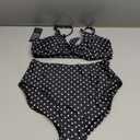 Blooming Jelly Womens High Waisted Bikini Set Tie Knot High Rise Two Piece Swimsuits Bathing Suits, Large