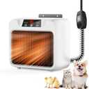 600W Dog House Heater,Anti-Bite Cord Heated Dog House,Wall-Mounted Dog HeaterKeep Your Pet Warm and Happy UL Tested for Safety (white)