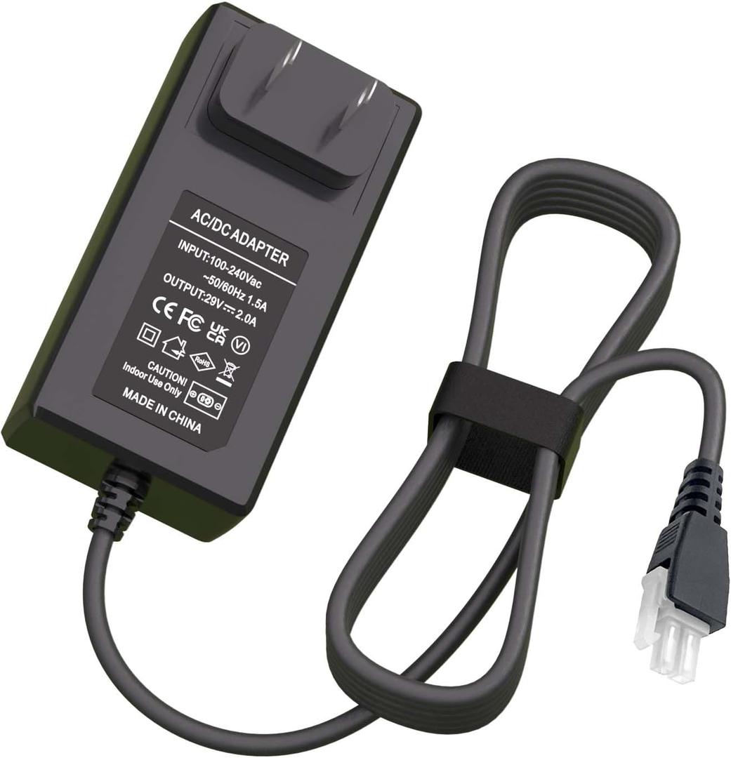 29V Power Cord for Adjustable Standing Desk Compatible with Claiks P1.01.001 P101001 40" 48" 55" 63" Electric Standing Desk Adjustable Height Stand up Desk YH-K290018-C Power Supply Cord Charger