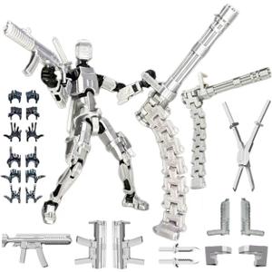 T13 Action Figure Set - (Assembled) 3D Printed Action Figure, Titan 13 Action Figure, Multi-Jointed Movable Dummy 13, Robot Action Figure, Birthday Gifts for Boys, Girls Desktop Decorations