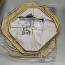 Rectangle Cut Corner Lamp Shades Set of 2, 10.5" x 10"x 13" Modern Medium Gold Lampshades with Brown Rim, Included 2 Pack Lamp Harps, Suitable for E26 Base and Saddle Base, Easy Assembly Required