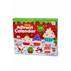 Slime Advent Calendar 2025, Christmas Countdown Calendar 24 Days, Different Butter Slime Cloud Slime Fluffy DIY Kit for Girls and Boys, Non-Sticky and Safe