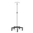 Konmee IV Poles with Wheels IV Stands 2 Hooks 5 Legs Rolling Base with Heavy Duty Stainless Steel, Adjustable Height