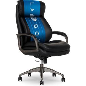 La-Z-Boy Nova Executive Office Chair, Patented AIR Ergonomic Support Technology, High-Back Premium Comfort & Support, Black Vegan PU Leather