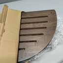 End Table, Half Moon Side Tables, Living Room Half Round 2 Tier Tables, NightStand for Small Space in Living Room Bedroom, Couch Tables with Storage Shelf, Boho Side Table (Brown)