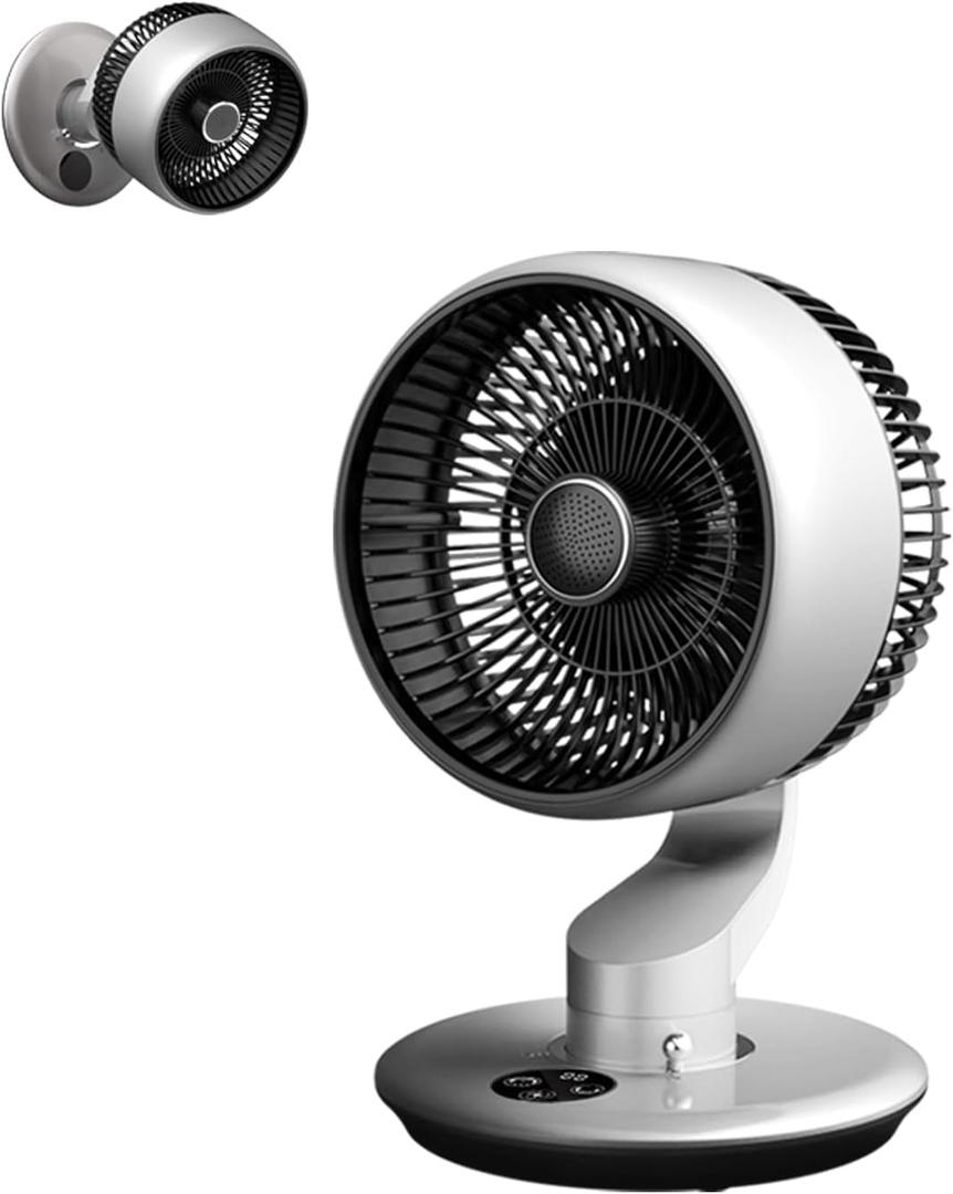 Rechargeable Desk Fan, USB Small Desktop Fan, Wall Mounted Fan Upgraded Vacuum Suction Cup Installation, Long Life, Silent Operation for Home, Office, Bedroom, Kitchen