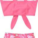 Mirawise Girls Swimsuits Swimwear Bathing Suit Beach Bikini Two Piece Tie Front Swimsiuts 10-11Y