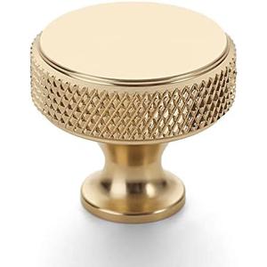 Amerdeco 30 Pack Gold Knurled Cabinet Knobs Kitchen Cabinet Handles for Drawer Dresser, Cupboard and Wardrobe ZH0036