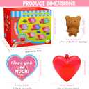 28 Pack Valentines Day Gifts for Kids, Animal Mochi Squishies Filled Heart-Shape Box and Greeting Cards Kawaii Squishies Stress Relief Fidget Toys for Classroom Exchange Gifts Party Favors Prizes