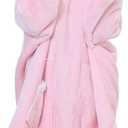 Kipswiza Oversized Wearable Blanket Hoodie Gift for Her Sherpa Fleece Thick Warm Giant Hooded Sweatshirt Blanket Lounging Pullover for Women Wife Mom Daughter Girls Gift - Pink (Adult/Regular)