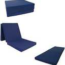 Furniture Trifold Foam Beds, Floor Tri-Fold Bed, Foldable Shikibuton Mattress Cushion Topper Mat for Space Saving Sleepover 48x26