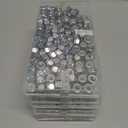 5 x 110Pieces 1/4"-20 Inch Nylon Lock Nuts,SpzcdZa 304(A2-70) Stainless Steel LockNuts for Industrial and Construction Fasteners;Standard Metric Thread Nylock Nuts