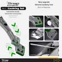 2 x Caulking Silicone Smother Remover Tool, 7-in-1 kit Scraper, Silicone Smoother, Rubber Shovel, 5 Pads, Sickle, 4 Blades. Stainless Steel Nozzle applicator, Tile Grout Removal Set I Green