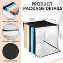 Tellegloww Light Box Photography 24 x 24'' Large Photo Studio Light Box with 224 Adjustable Ring LED Strip, 5 Color Backdrops, Diffuser Photo Booth Machine for Professional Shooting Product Tent Kit