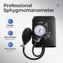 Professional Aneroid Sphygmomanometer, Blood Pressure Cuff Manual, Precision Copper & Brass Movement, Medical-Grade PVC Tubing, Medical Ultrasound Equipment, Ideal for Doctors, Nurses, and Students