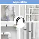 304 Stainless & Rubber Cushioned Heavy Duty Conduit clips,Pipe Clamps (4 Pack - 3.5 in (100 MM)