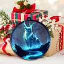 GEEMBI Fantasy Gifts for Women Men - Suncatcher Mythical Animal Christmas Ornaments 2025 - Spirit Animals Fantasy Decor, Mystical Gifts for Christmas Tree Decor, Forest Animal Ornaments Mystical Decor