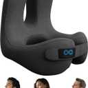Everlasting Comfort Upgraded Neck Pillow for Airplanes Memory Foam Travel Headrest for Flying Portable Multi-Position Travel Pillows with 360Support Long Flight Essentials for Sleep & Home Use