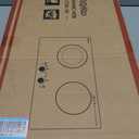 2 Burners Electric Cooktop 24 Inch, 1800W Knob Control Electric Stove Top Burner Hot Plate, 110V-120V Bulit-in & Countertop Ceramic Radiant Stove with Timer, Multi-Ring Control