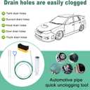 3 x BOXOB 6pcs Auto Sunroof Drain Cleaning Tool Kit, 5m/16.4ft Flexible Long Pipe Cleaner with 2 Clean Brushes 1 Syringe 1 Syringe Hose, Heart Handle Tube Brush for Car Sun Roof Windshield Wiper Hole