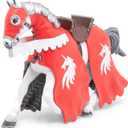 Papo -Hand-Painted - Figurine -Medieval-Fantasy -Horse of Unicorn Knight with Spear -39781 - Collectible - for Children - Suitable for Boys and Girls - from 3 Years Old, Multicolor