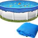 Round Pool Leaf Net Cover - Durable Material, Tight Mesh, Easy Installation, Maximum Protection, Protects Pool from Leaves and Debris (15ft)