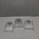 Whaline 3Pcs Halloween Disco Ghost Decor 6 Inch Cute Ghost Disco Ball Table Centerpieces Mosaic Spooky Tiered Tray Decor for Home Kitchen Holiday Set