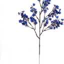 JAKY-Global Real Babys Breath Artificial Flowers Dark Blue 6 Bundle Vase Filler European Fake Silk Plants Decor Dresser Wedding Party Decoration Bouquets DIY Home Garden