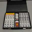 Yellow Mountain Imports Japanese Riichi Mahjong Set - White and Yellow Standard Size Tiles - with East Wind Tile and Black Vinyl Case