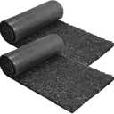 Sekcen 2 Pack Rubber Mulch Roll Mat for Landscaping Recycled Rubber Walkway Black Permanent Mulch Pathway Playground 8' x 2'