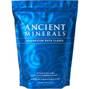 Ancient Minerals Magnesium Bath Flakes Pure Zechstein Magnesium Chloride for Soaking and Whole-Body Replenishment, 8 lb Bag (8 Pound (Pack of 1)