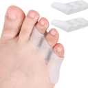 FOYOLO 6PCS Gel Pinky Toe Splint Tailors Bunion Corrector & Bunionette Pain Relief Little Toe Straightener Bunion Pads Corrector Pinky Toe,Overlapping Toe & Calluses,Blisters,Corns Toe Protectors